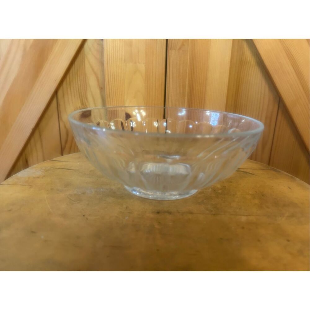 Antique Imperial "Iron Cross" Glass Serving Bowl Fancy Colonial Pressed Clear Ri